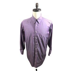 RoundTree&Yorke Gold Label Mens Purple Button Down Shirt XL